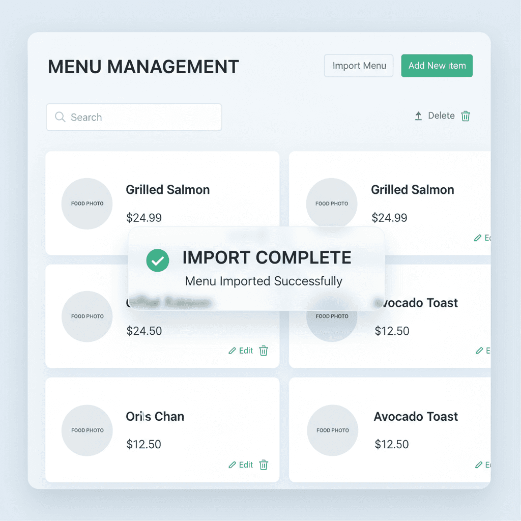 Import Menu in Seconds